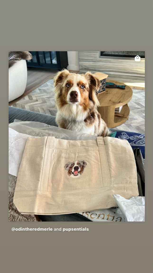 A Tote Personalizada em Lona - Bordada