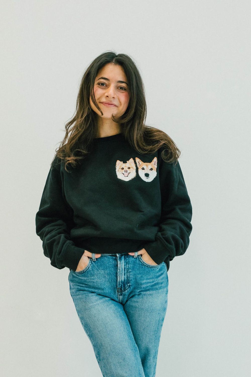 O Moletom Personalizado com Retrato Bordado de Animais de Estimação