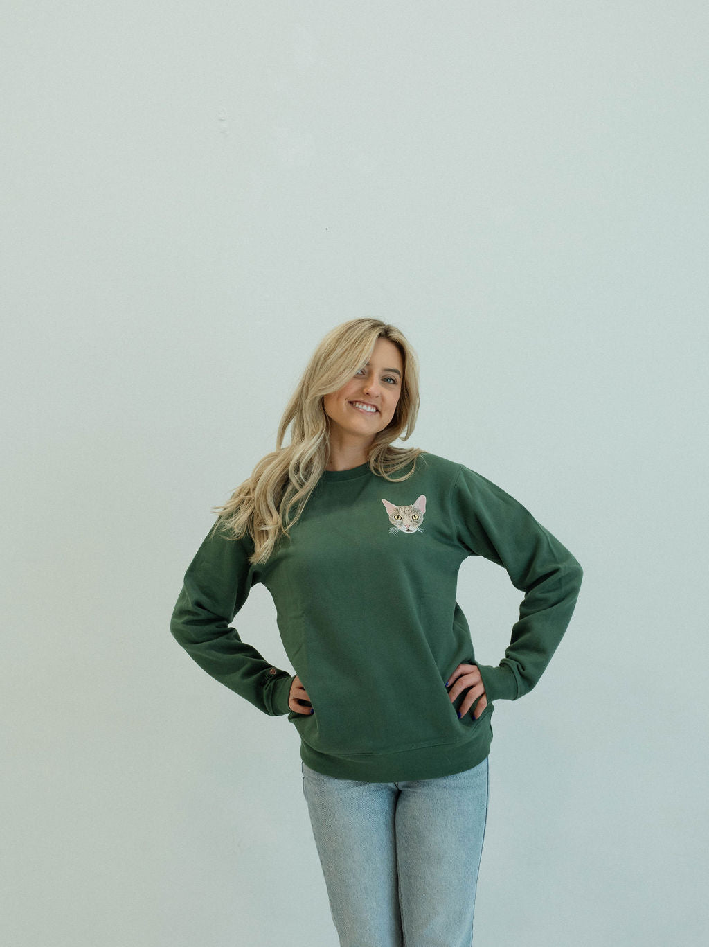 Moletom Bordado Personalizado | Verde Alpino