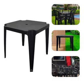 Mesa Plastica Quadrada Padrao Multiuso Bar Piscina Monobloco