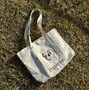 A Tote Personalizada em Lona - Bordada