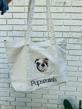 A Tote Personalizada em Lona - Bordada