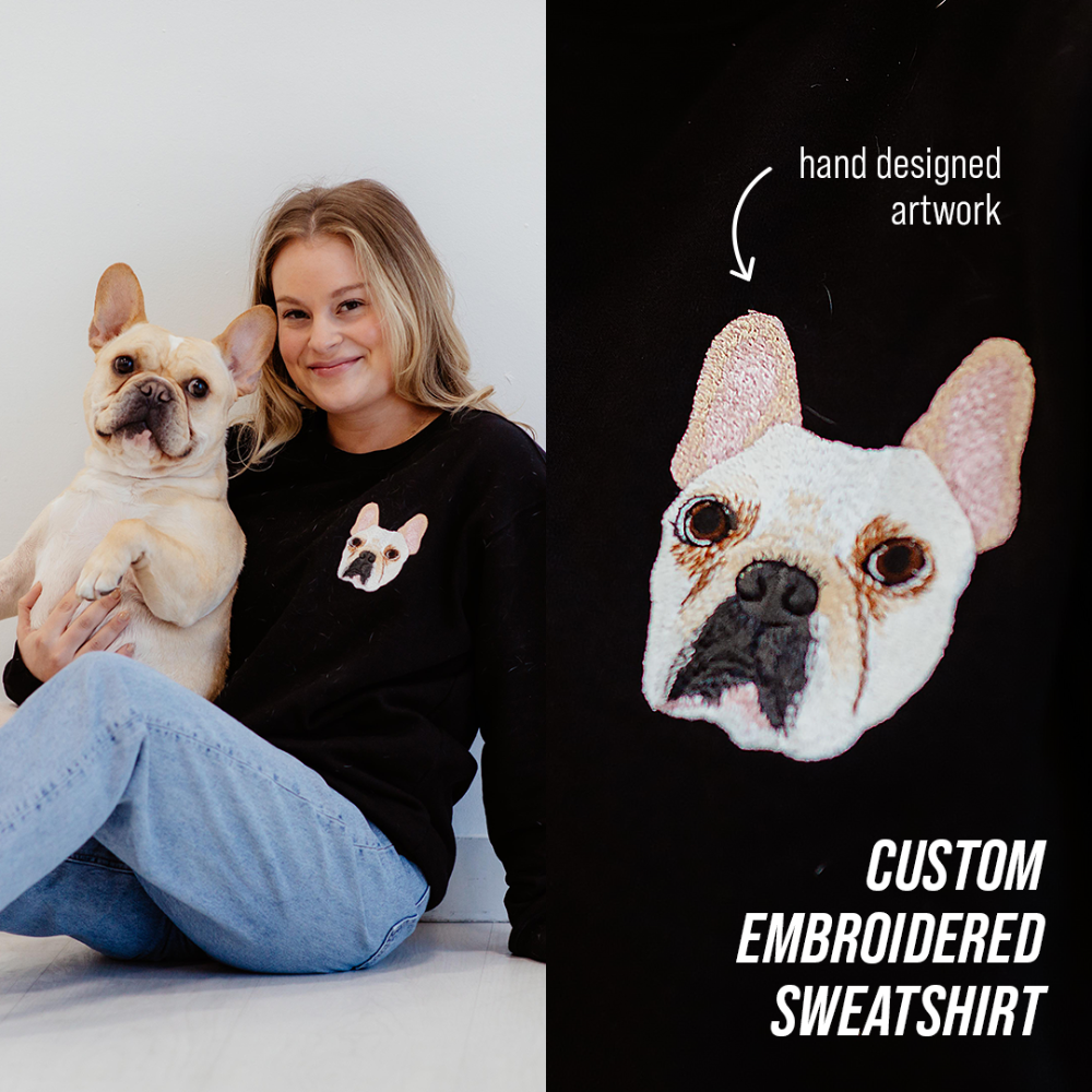 O Moletom Personalizado com Retrato Bordado de Animais de Estimação