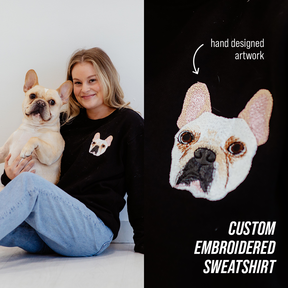 O Moletom Personalizado com Retrato Bordado de Animais de Estimação